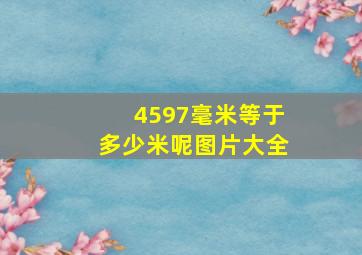 4597毫米等于多少米呢图片大全