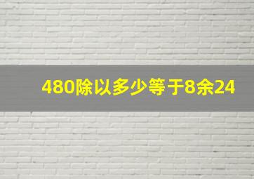 480除以多少等于8余24