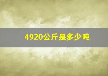 4920公斤是多少吨