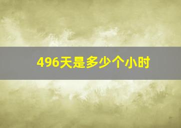 496天是多少个小时