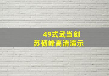 49式武当剑苏韧峰高清演示