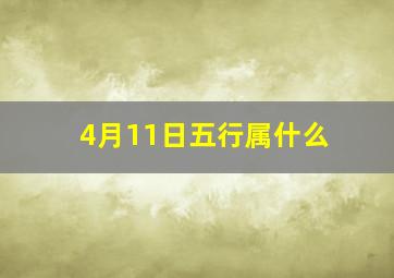 4月11日五行属什么