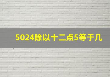 5024除以十二点5等于几