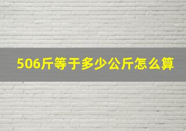 506斤等于多少公斤怎么算