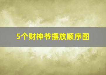 5个财神爷摆放顺序图