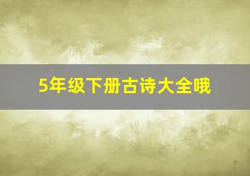 5年级下册古诗大全哦