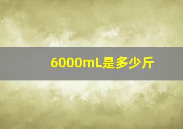 6000mL是多少斤