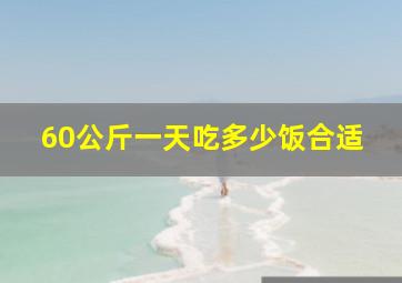 60公斤一天吃多少饭合适