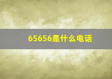 65656是什么电话