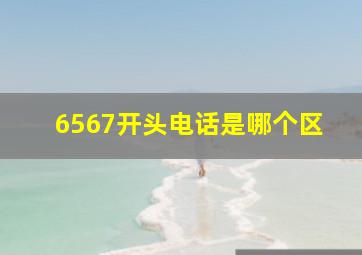 6567开头电话是哪个区