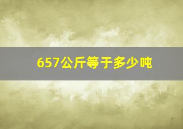 657公斤等于多少吨