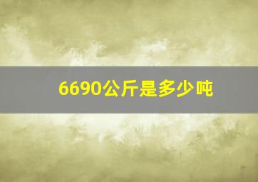 6690公斤是多少吨