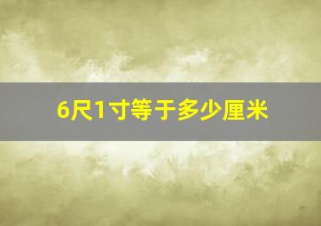 6尺1寸等于多少厘米