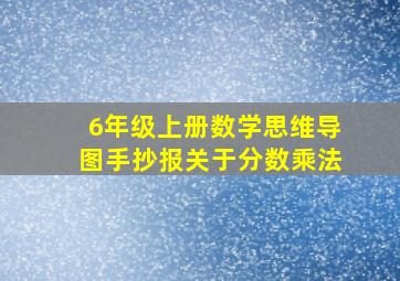 6年级上册数学思维导图手抄报关于分数乘法