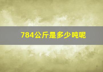 784公斤是多少吨呢