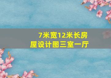 7米宽12米长房屋设计图三室一厅