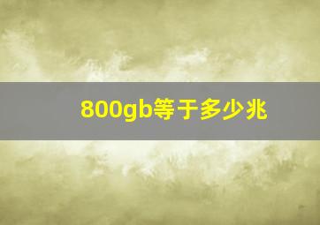 800gb等于多少兆