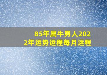 85年属牛男人2022年运势运程每月运程