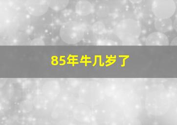 85年牛几岁了