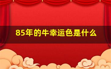 85年的牛幸运色是什么