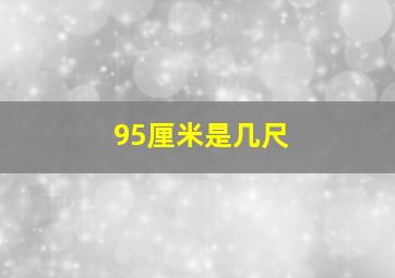 95厘米是几尺