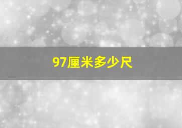 97厘米多少尺