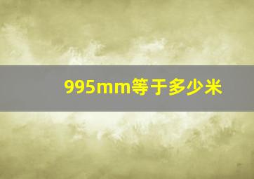 995mm等于多少米