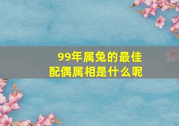 99年属兔的最佳配偶属相是什么呢