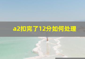 a2扣完了12分如何处理