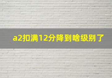 a2扣满12分降到啥级别了