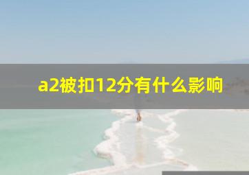 a2被扣12分有什么影响