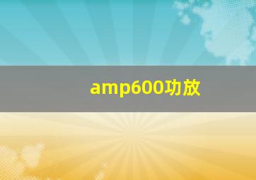 amp600功放