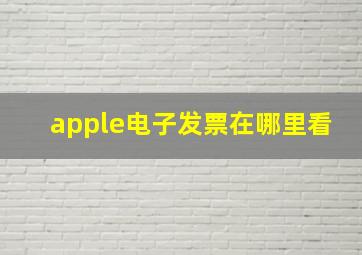 apple电子发票在哪里看