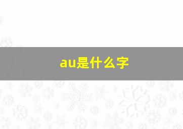 au是什么字