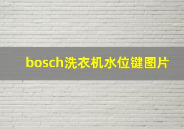 bosch洗衣机水位键图片