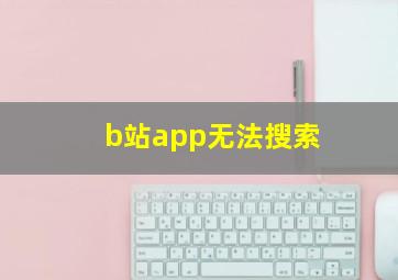 b站app无法搜索