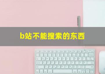 b站不能搜索的东西