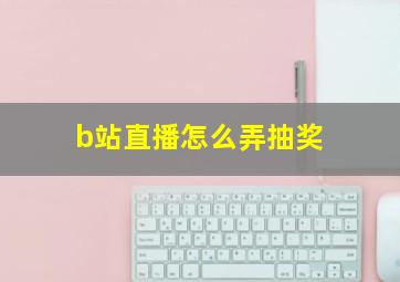 b站直播怎么弄抽奖