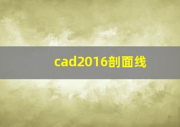 cad2016剖面线