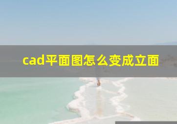 cad平面图怎么变成立面