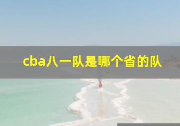 cba八一队是哪个省的队