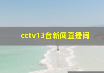 cctv13台新闻直播间