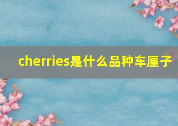 cherries是什么品种车厘子