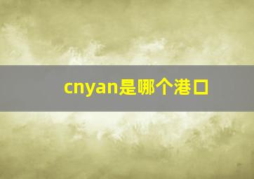 cnyan是哪个港口