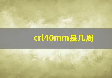 crl40mm是几周