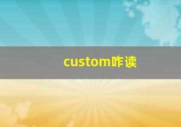 custom咋读