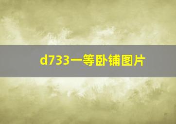 d733一等卧铺图片