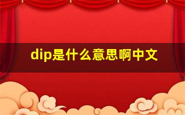 dip是什么意思啊中文