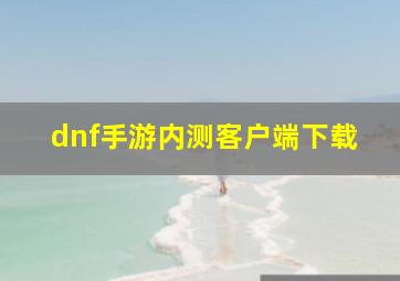 dnf手游内测客户端下载