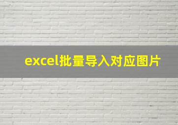 excel批量导入对应图片